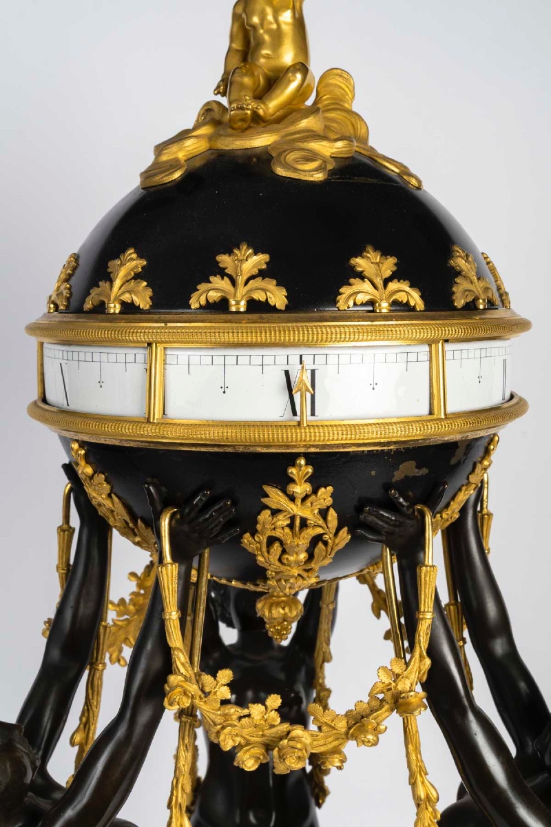Monumental Clock With The Three Graces, Attributed To Henri Dasson - Napoleon III Period-photo-3