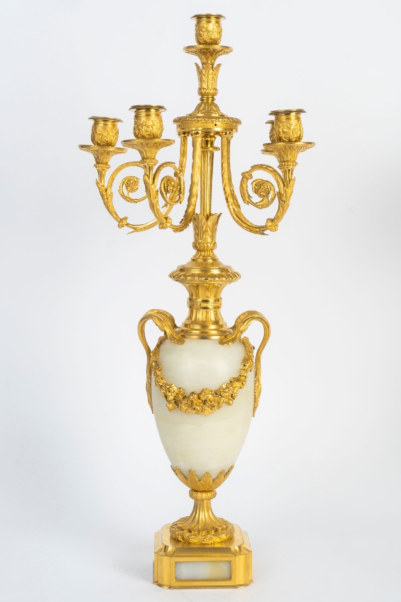 White Marble And Ormolu Mantel Signed Raingo Frères - 19th Century-photo-3
