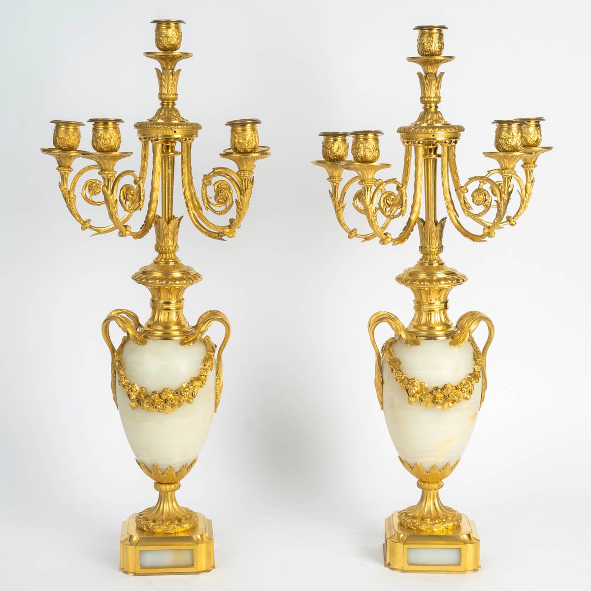 White Marble And Ormolu Mantel Signed Raingo Frères - 19th Century-photo-2