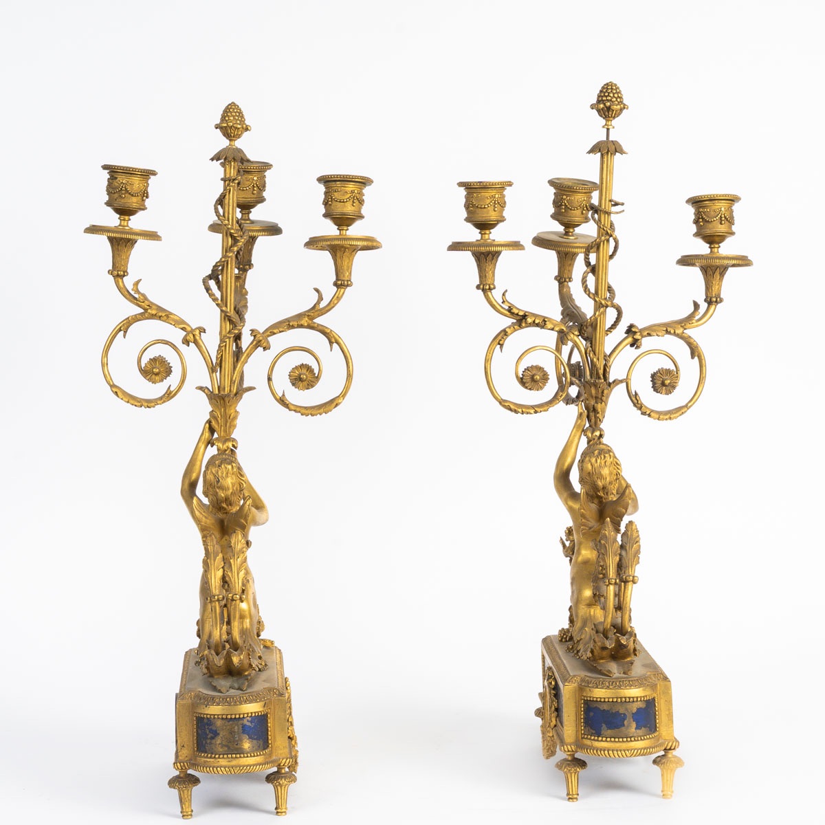 Paire de candélabres Napoléon III - attribuée à Alfred Beurdele-photo-1