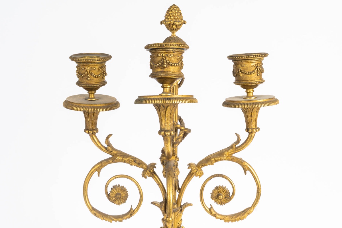 Paire de candélabres Napoléon III - attribuée à Alfred Beurdele-photo-3