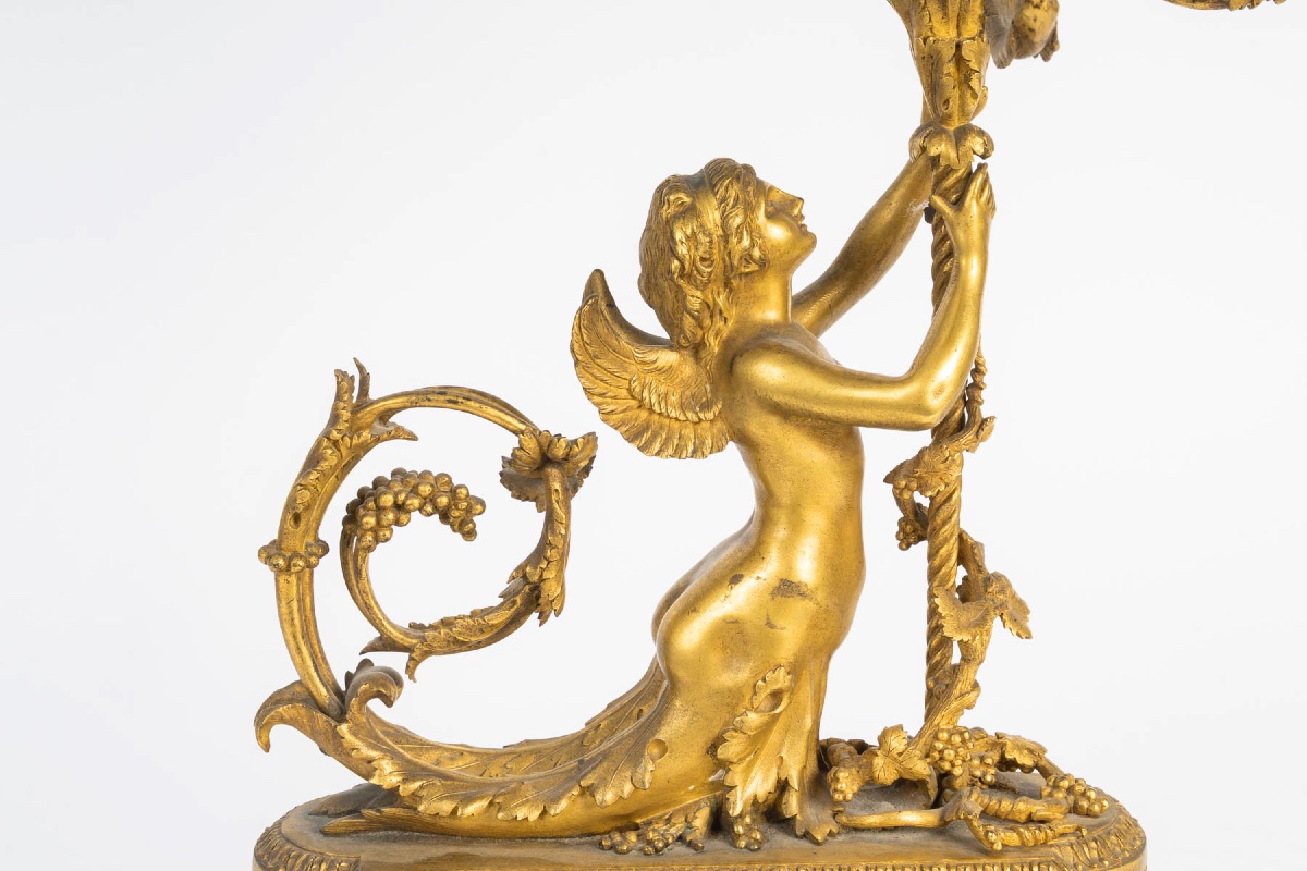 Paire de candélabres Napoléon III - attribuée à Alfred Beurdele-photo-4