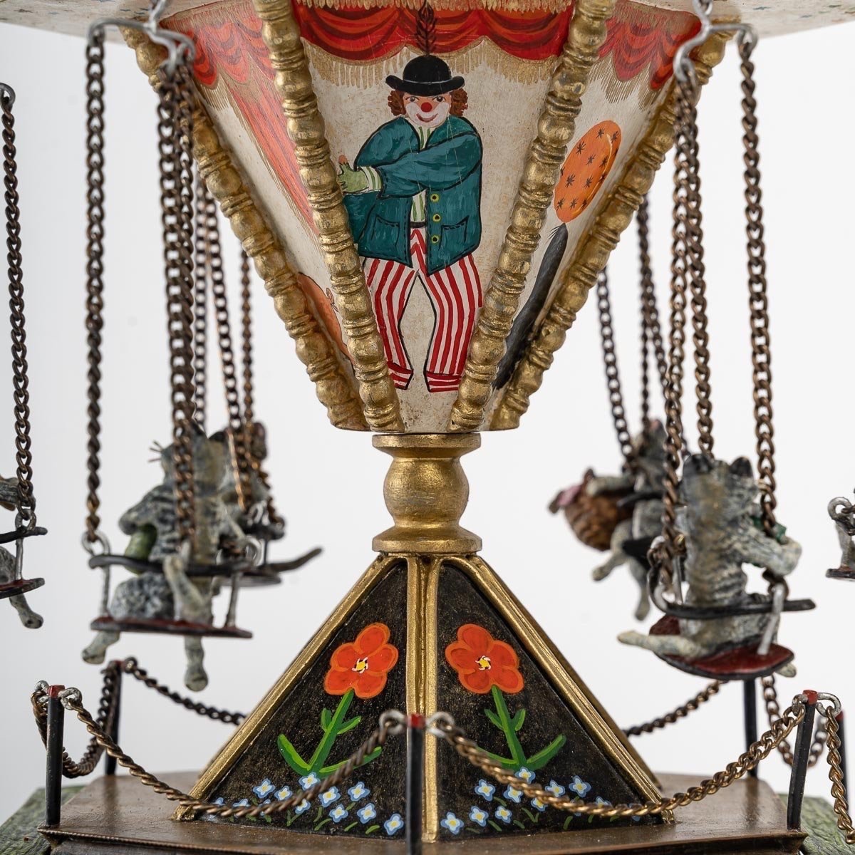Bronze Merry-go-round - Signed Franz Xaver Bergman-photo-1