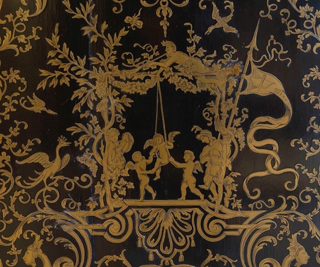 Meuble en ébène à décor de marqueterie Boulle du 19ᵉ siècle-photo-2