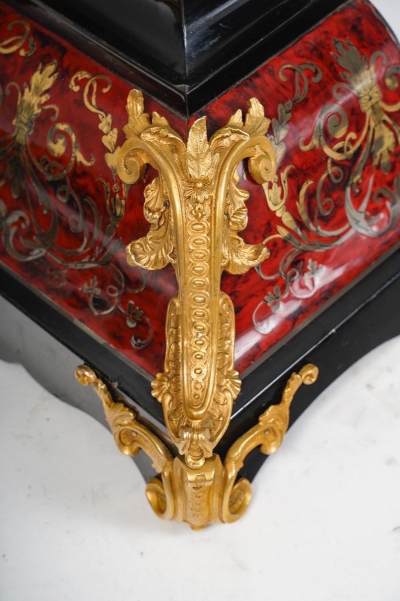 PAIRE DE COLONNES D’ÉPOQUE NAPOLÉON III - MARQUETERIE BOULLE – 19E SIÈCLE-photo-2