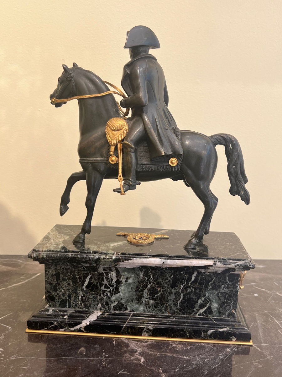 Bronze Of Napoleon On Horseback, Empire Style-photo-2