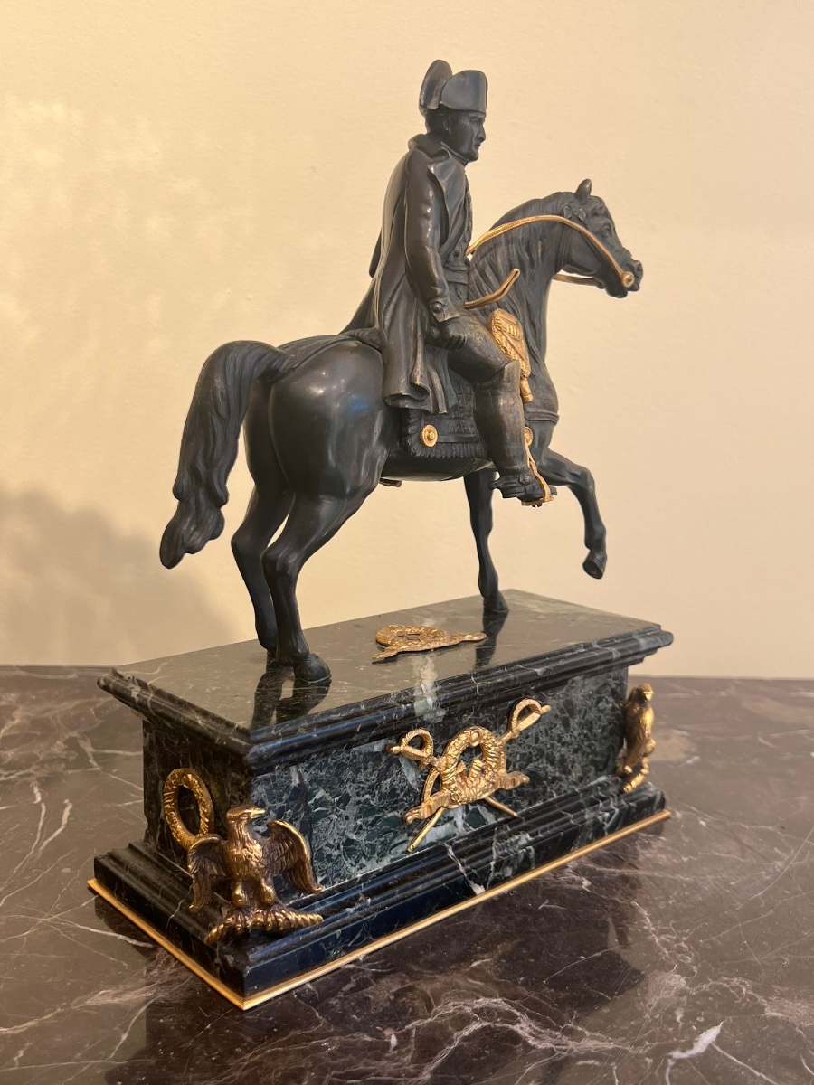 Bronze Of Napoleon On Horseback, Empire Style-photo-2