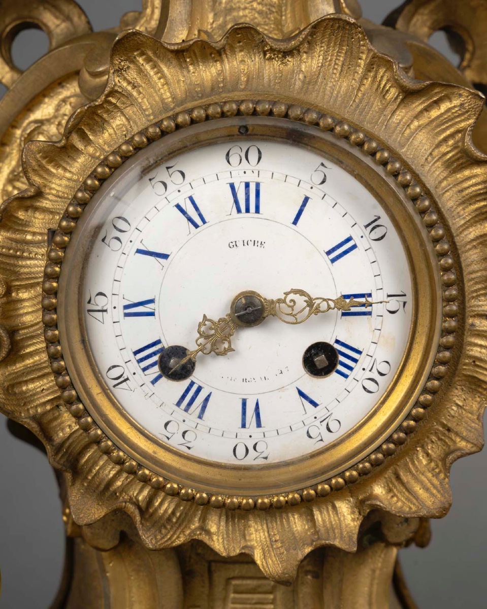 Pendule de style Louis XV – Époque Napoléon III, 19e siècle-photo-3