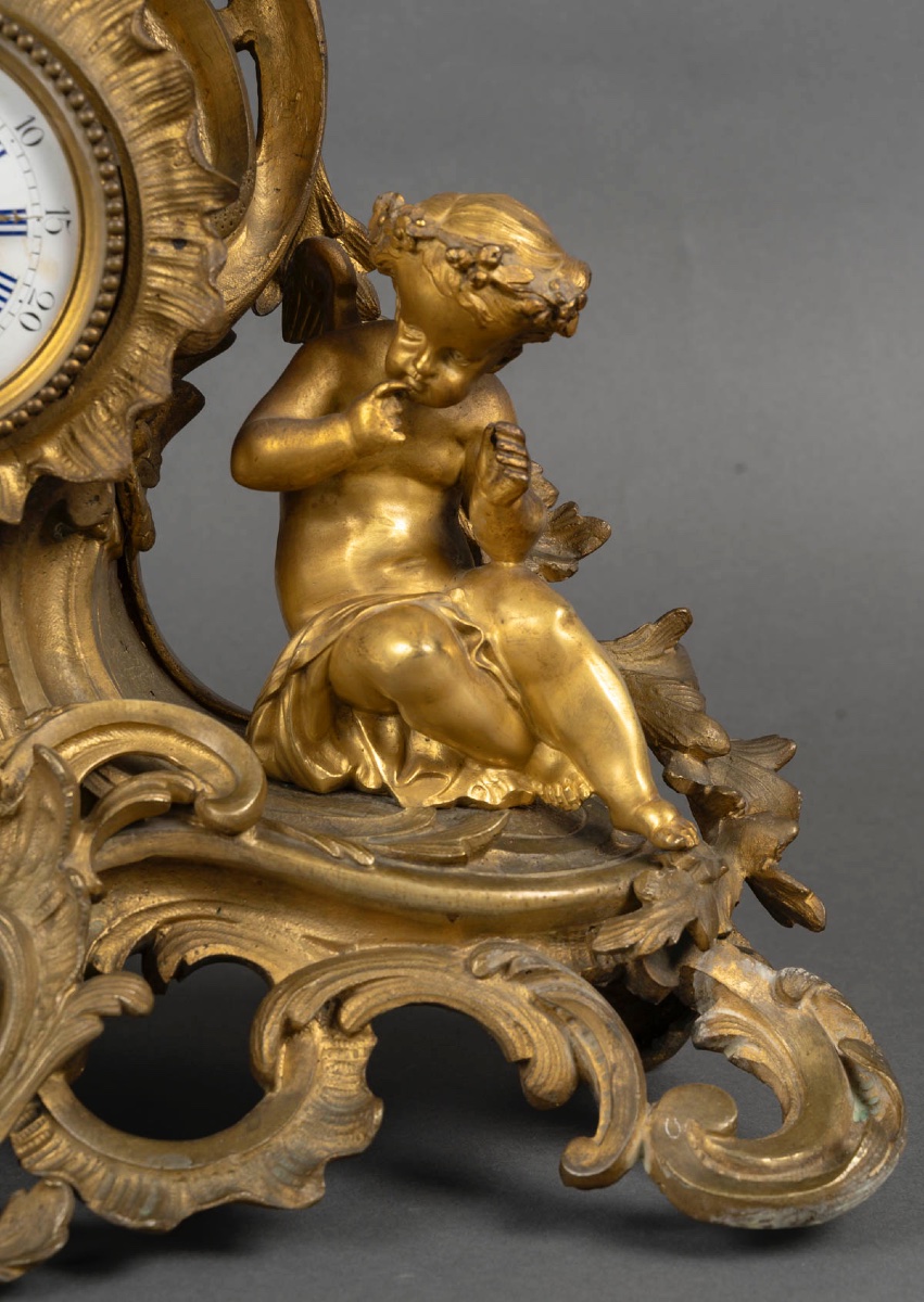 Pendule de style Louis XV – Époque Napoléon III, 19e siècle-photo-1