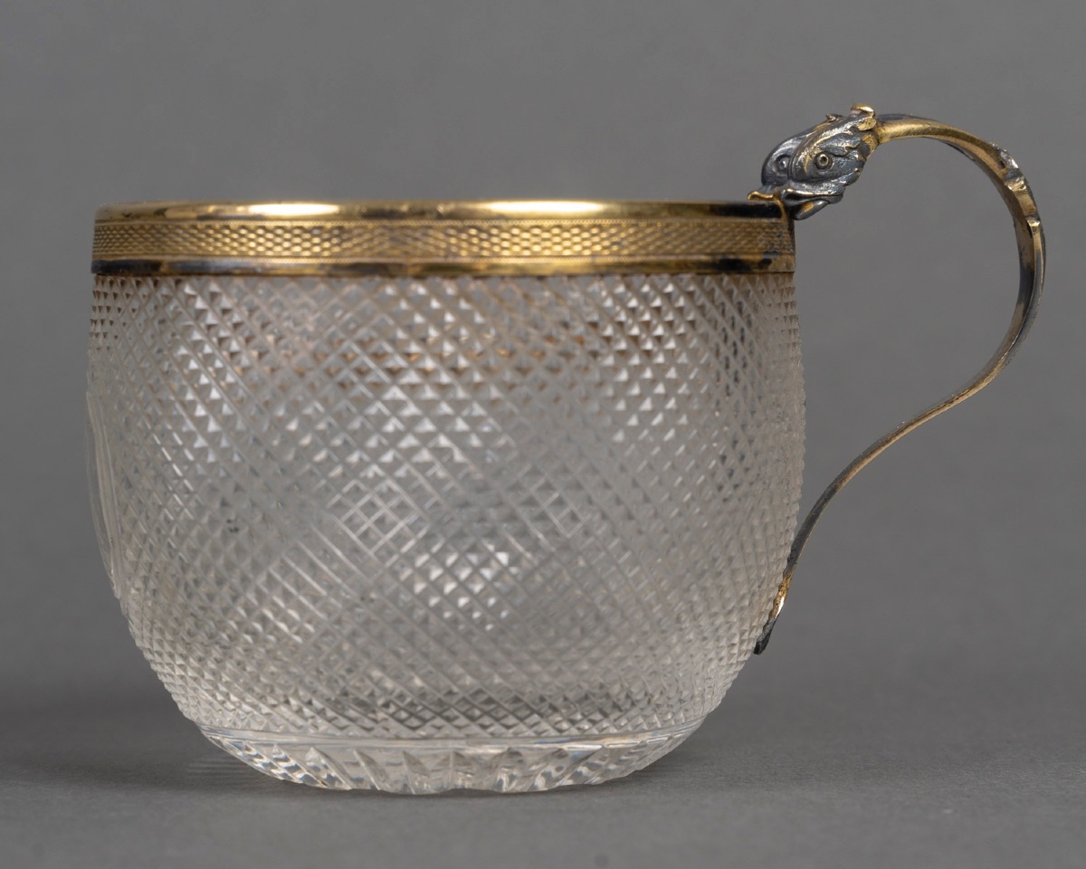 Service de toilette en cristal taillé et montures en bronze doré, 19e siècle-photo-4