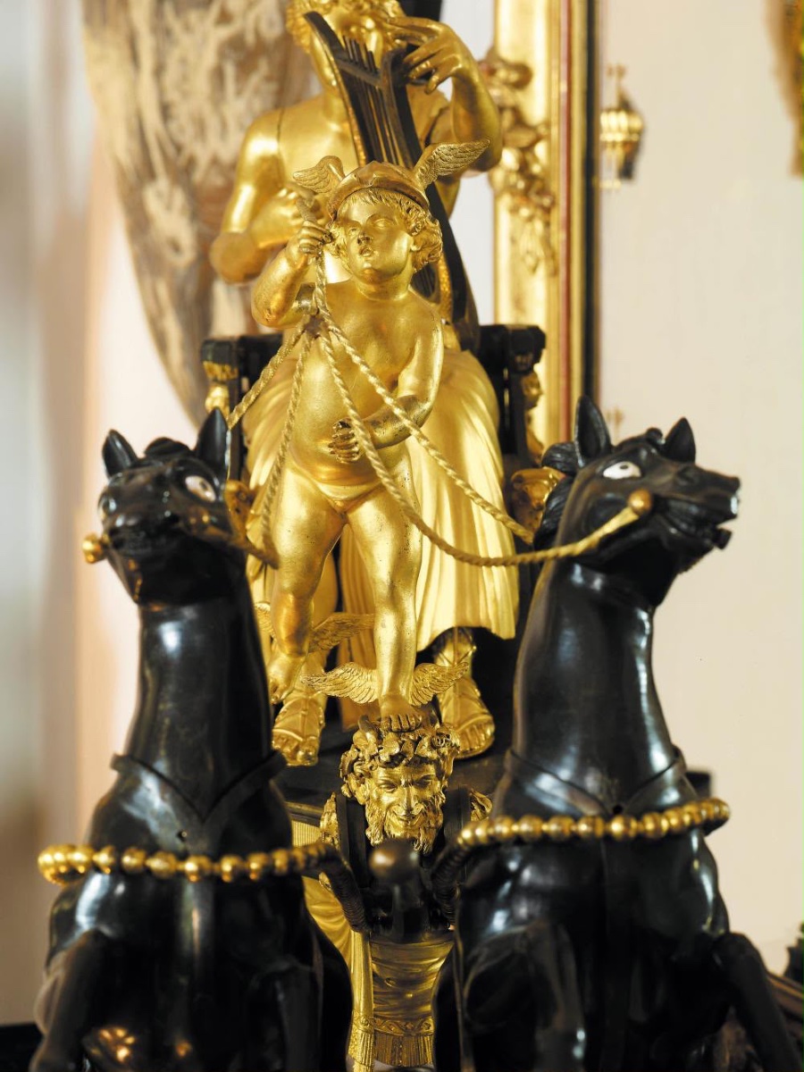 Mantel Clock “the Chariot Of Apollo”, Attributed To Jean-simon Deverberie-photo-2