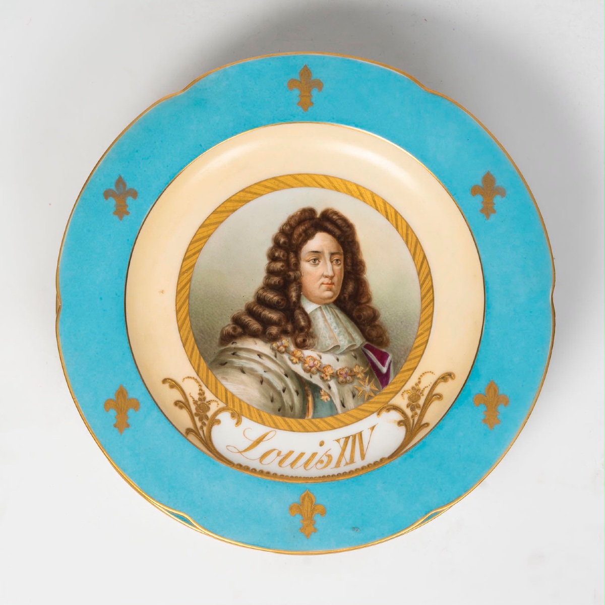 Rare Sèvres Porcelain Dessert Set – Château De Fontainebleau Brand-photo-4