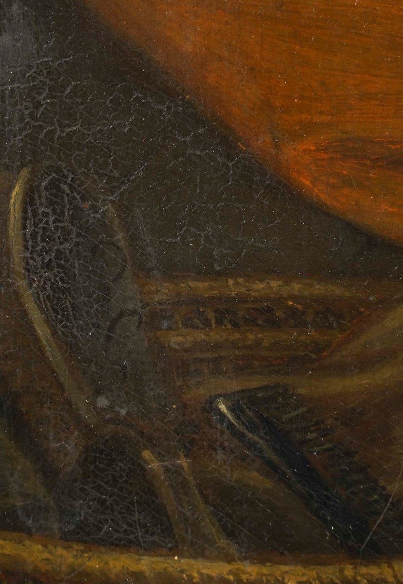 Family Scene In The 19th Century – Oil On Canvas-photo-2
