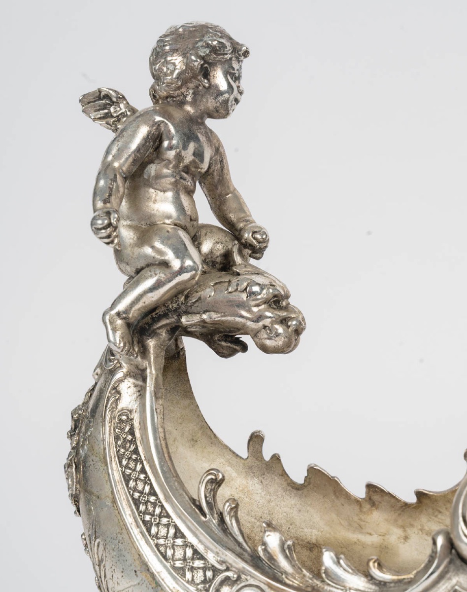 Rare Silver-plated Bronze Cup – 19th Century-photo-2