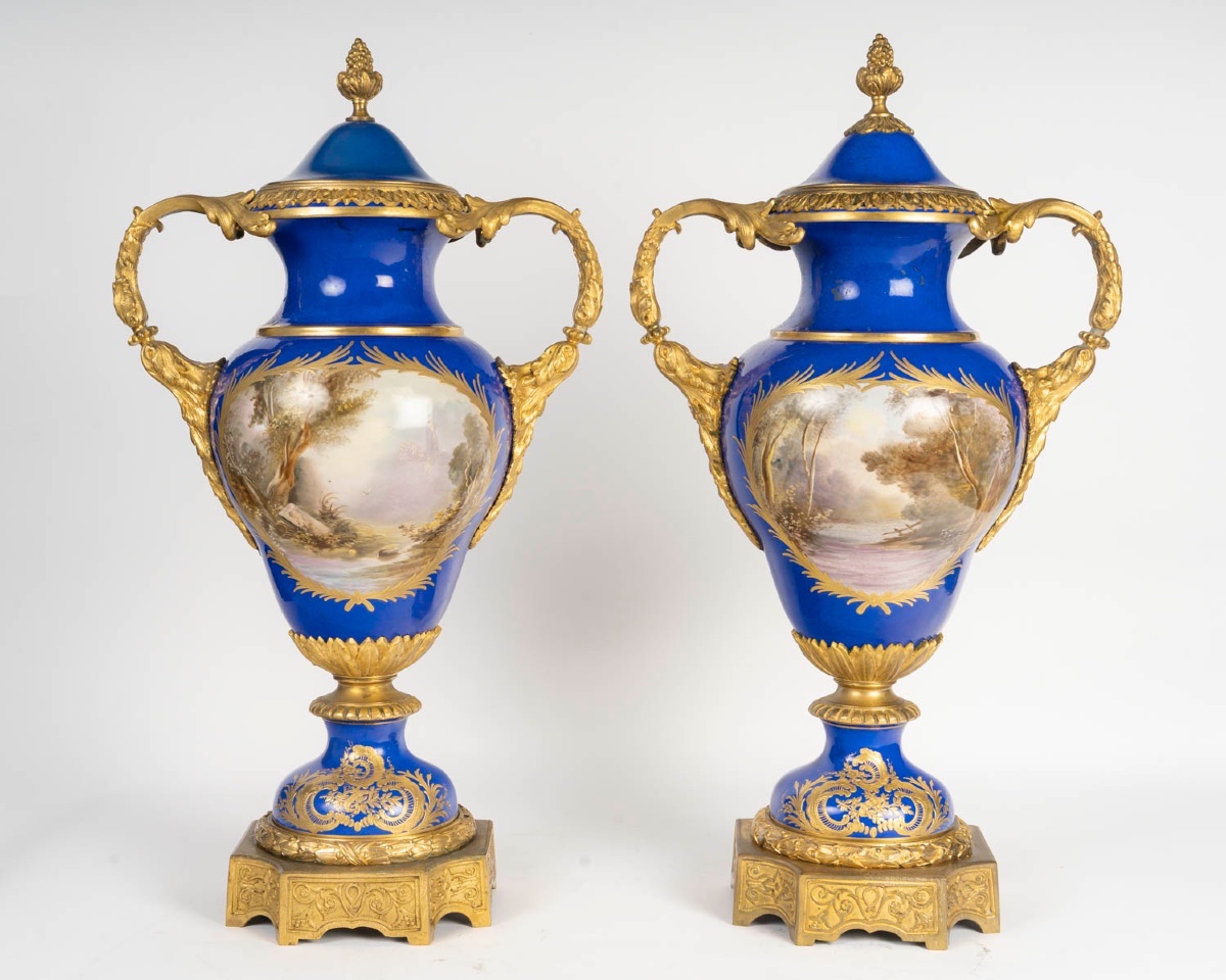 Pair Of Meissen Porcelain Vases – 19th Century-photo-2