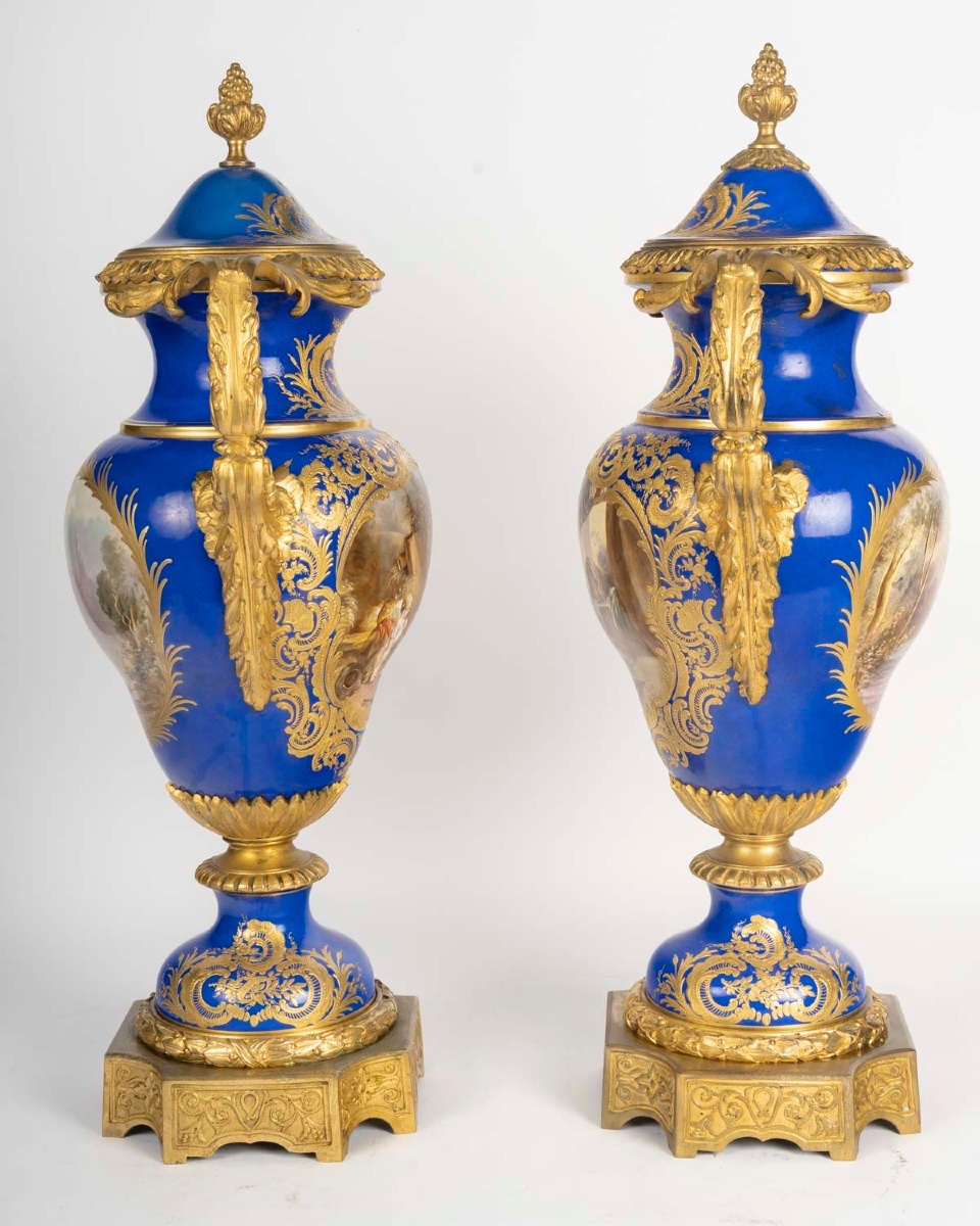 Pair Of Meissen Porcelain Vases – 19th Century-photo-4