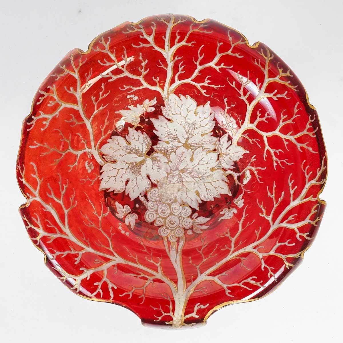 Bohemian Crystal Glass With Enameled Finish, 19th Century-photo-2