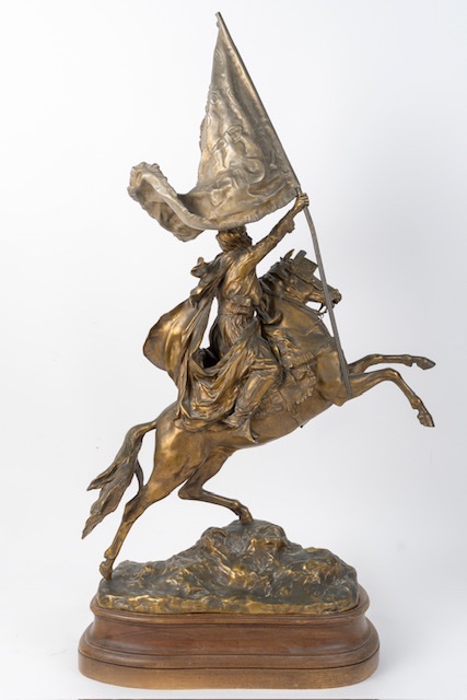 Jean-Baptiste Belloc – Cavalier arabe au drapeau-photo-2