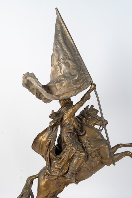 Jean-Baptiste Belloc – Cavalier arabe au drapeau-photo-3