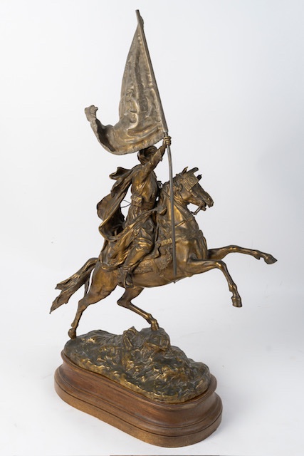 Jean-Baptiste Belloc – Cavalier arabe au drapeau-photo-2