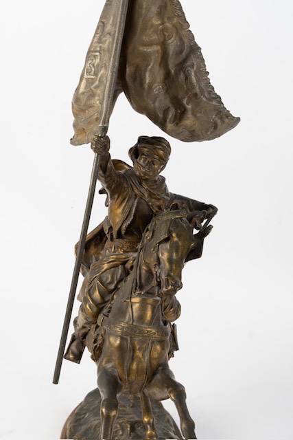 Jean-Baptiste Belloc – Cavalier arabe au drapeau-photo-4
