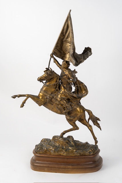 Jean-Baptiste Belloc – Cavalier arabe au drapeau