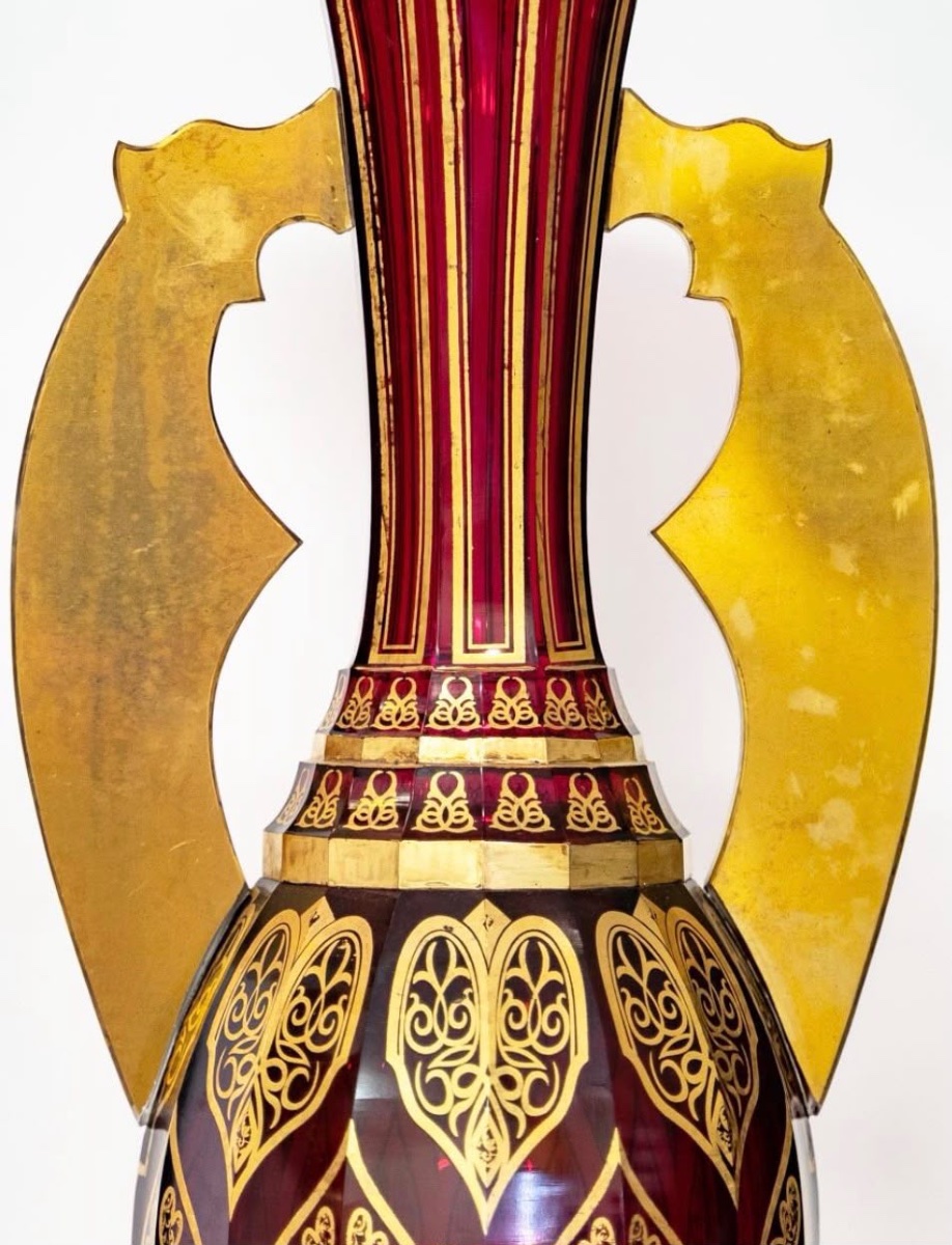 Paire de vases en cristal de Bohême - Appartenu à l’Alhambra-photo-4
