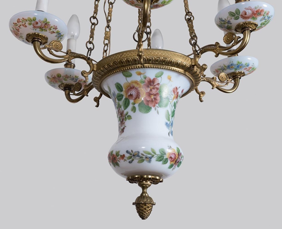 LAMPE DE PLAFOND SUIVANT LES MODÈLES CHARLES X — SECONDE MOITIÉ DU 19ᵉ SIÈCLE-photo-3