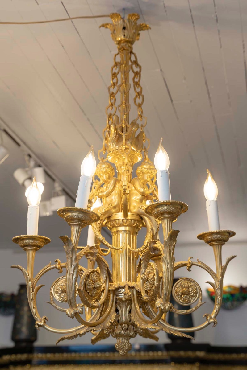 Chandelier Attributed To Henri Dasson – 19th Century-photo-3
