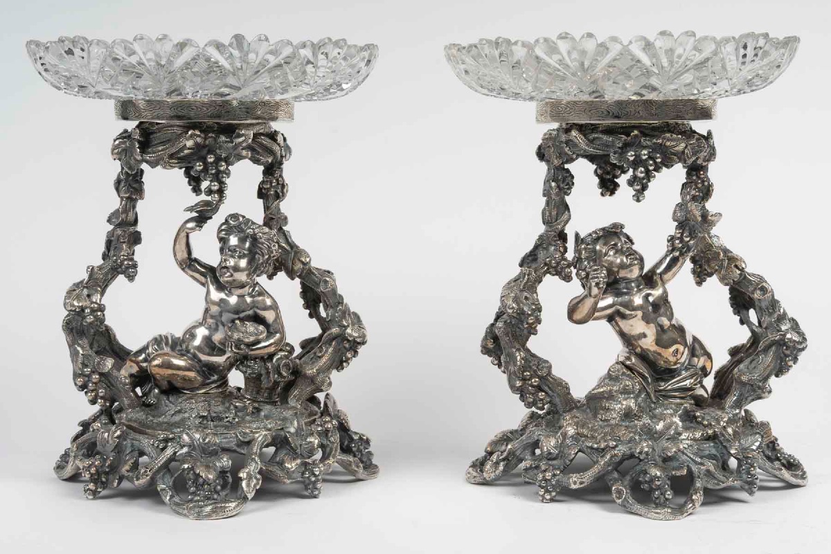 Garniture de table en cristal de baccarat - attribuée à L’Escalier de Cristal, Paris-photo-3