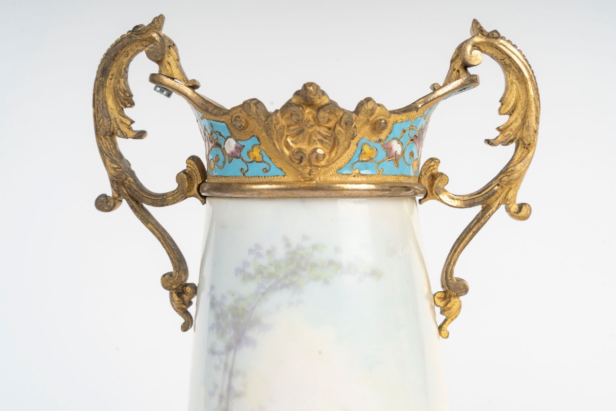 Pair Of Decorative Vases, Late 19th Century-photo-4