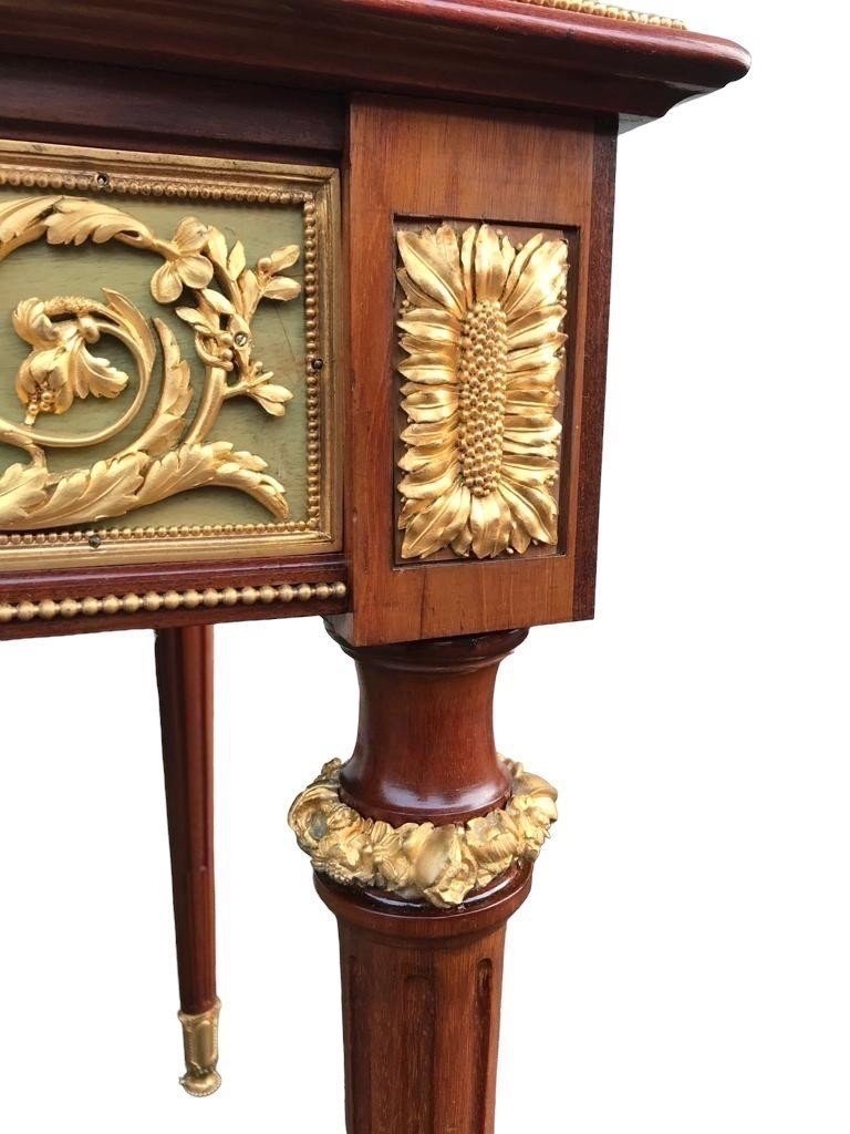 TABLE DE SALON EN ACAJOU ET BRONZE DORÉ, 19ᵉ SIÈCLE-photo-4