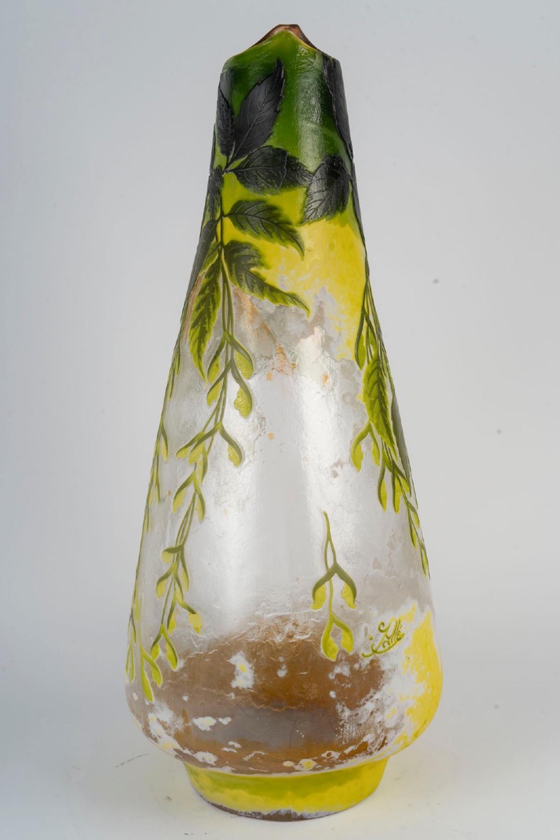 émile Gallé – Nancy  “rose Wild” – Multilayered Glass Vase, Ca. 1905–1908-photo-3