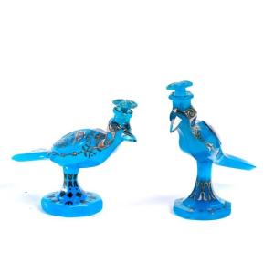 Important Pair Of Bird Bottles, Charles X Antiques.