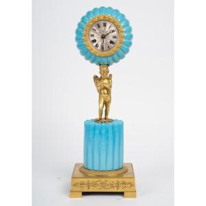 Turquoise Blue Opaline Clock – Charles X Period