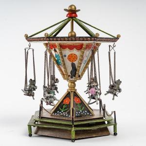 Bronze Merry-go-round - Signed Franz Xaver Bergman