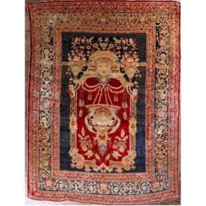 TAPIS HERIZ EN SOIE – STYLE ORIENTALISTE, 19ᵉ SIÈCLE