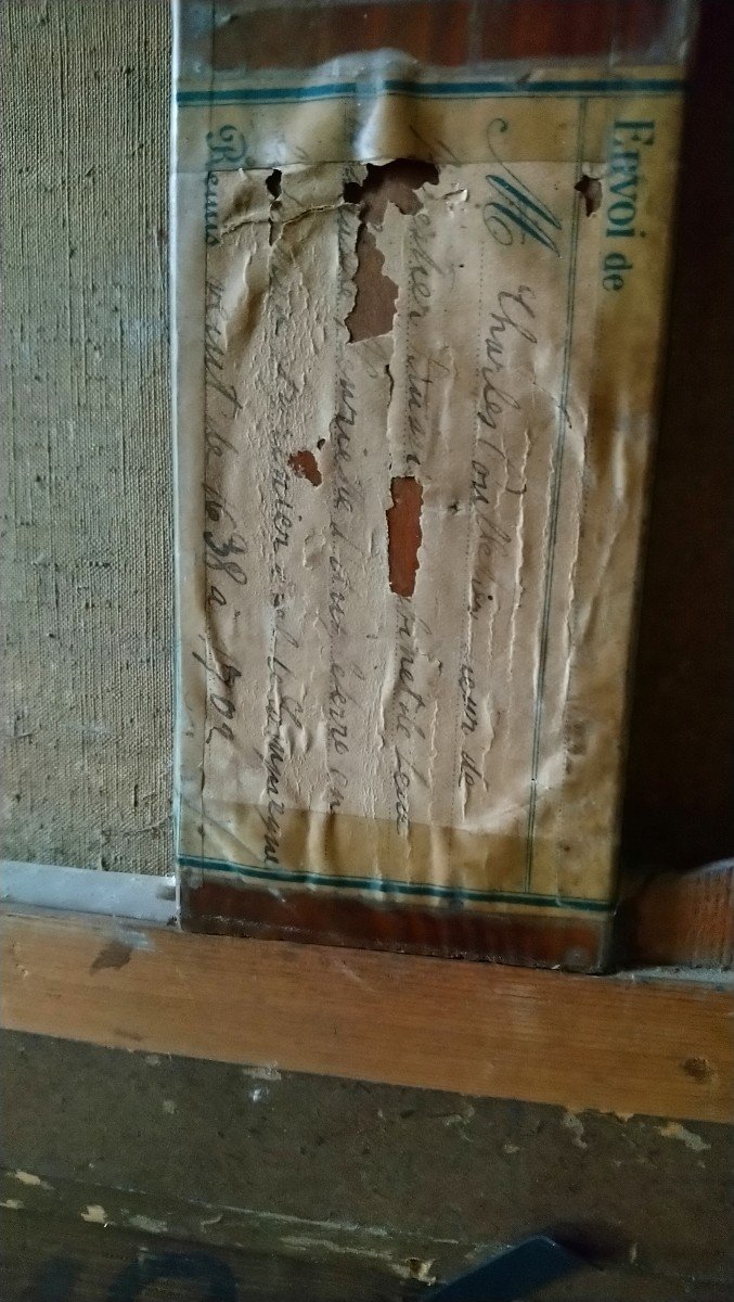 Portrait D Homme D époque Lxiv Cadre Bois Doré Fin 17e Début 18e -photo-2