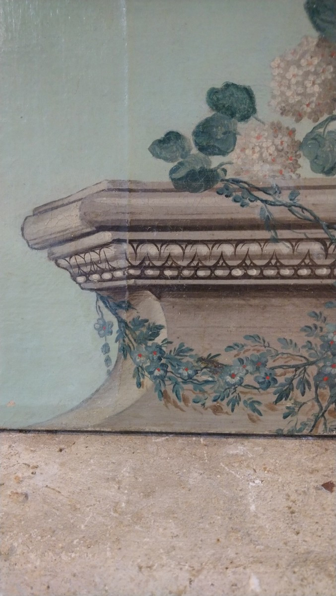 Dessus De Porte Lxvi 19e Huile Sur Toile -photo-3
