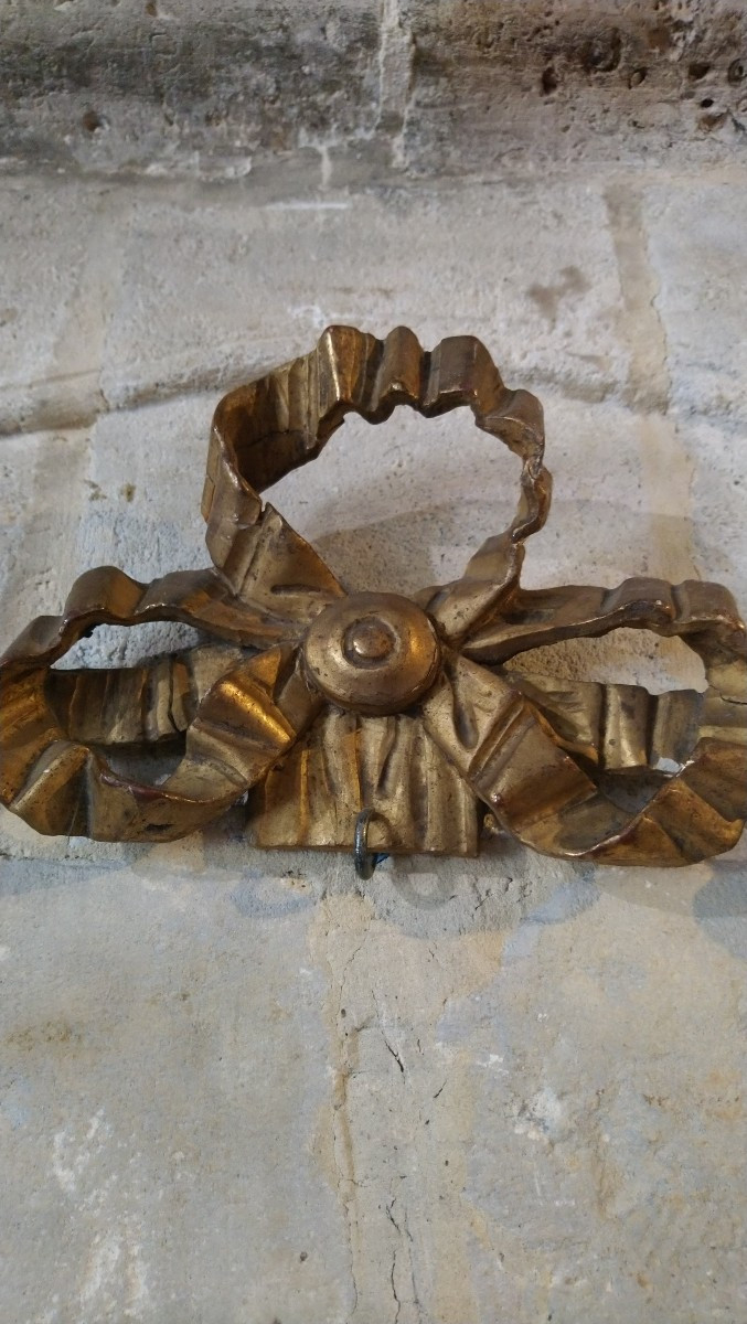 Gilded Wooden Knot Late 18th Early 19th Century Lxvi -photo-2