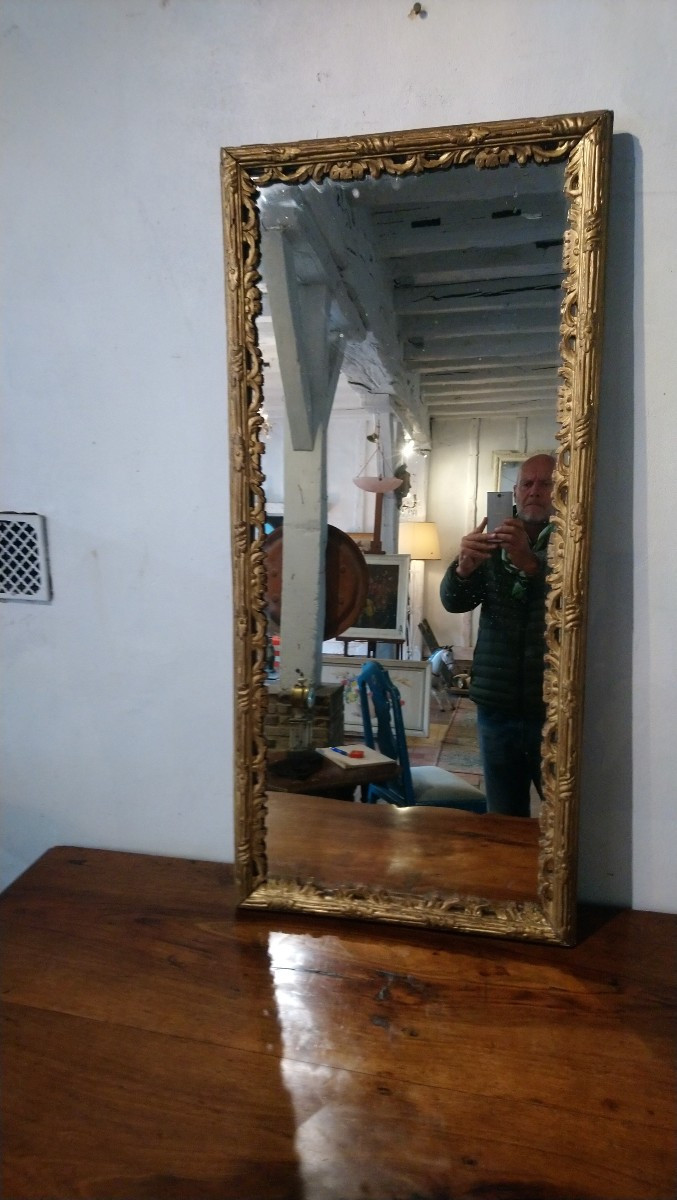 18th Century Gilded Wooden Mirror 