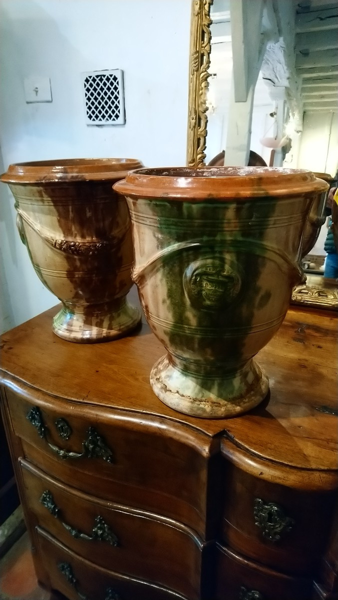 Pair Of Anduze Pots From Maison Boisset, 20th Century -photo-3
