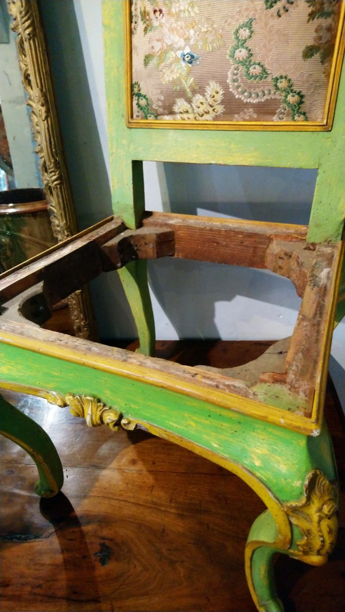 18th Century Venetian Chair With Frame -photo-3