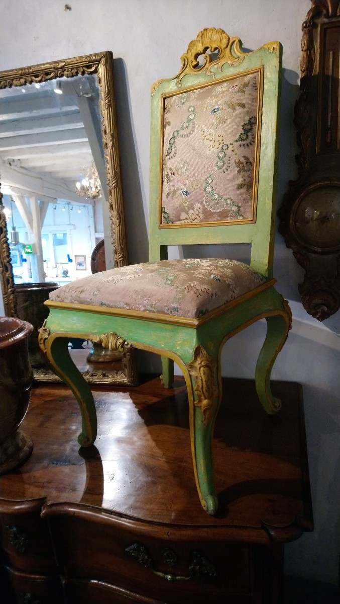 18th Century Venetian Chair With Frame 