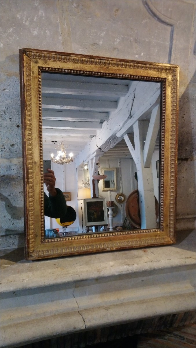 Miroir en bois doré fin 18e début 19e -photo-6