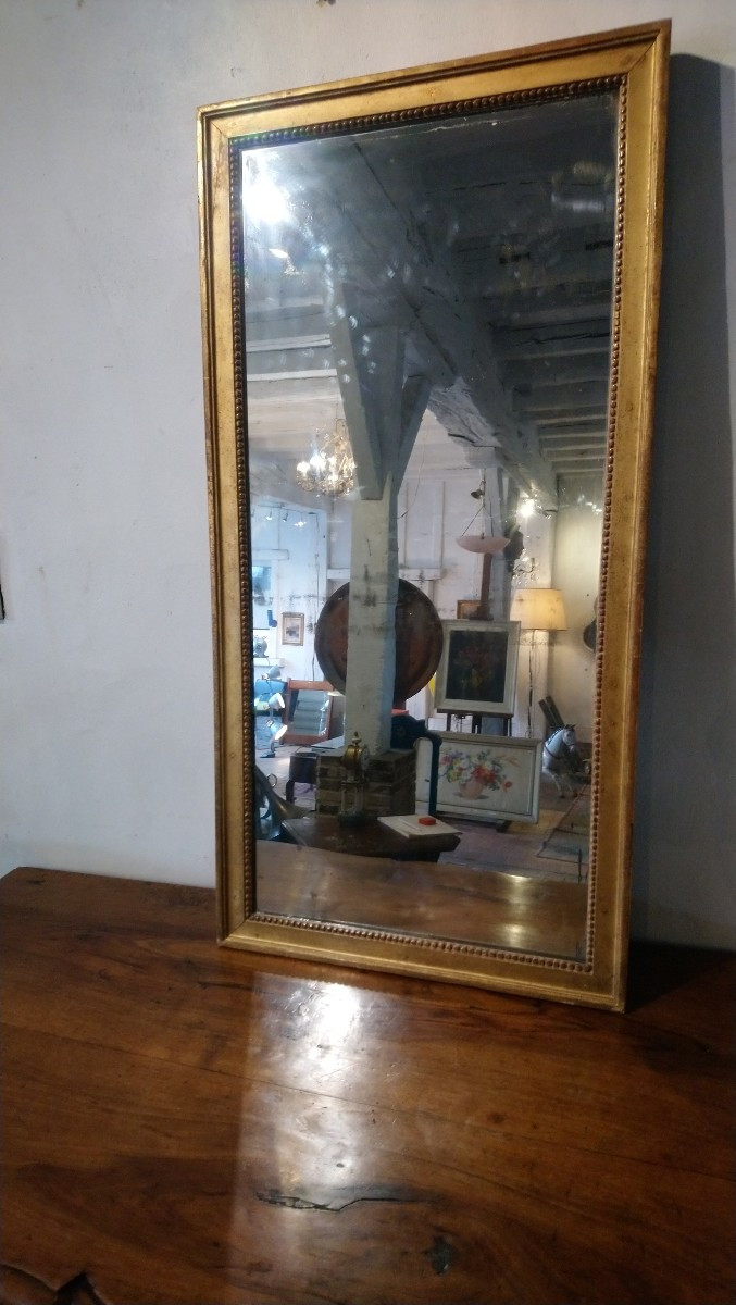 Miroir d entre deux en bois doré fin 18e début 19e -photo-2