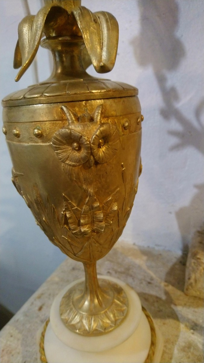 Pair Of Late 19th Century Bronze Candelabra -photo-2