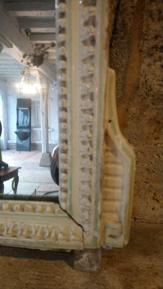 Lxvi Mirror From Provence, Late 18th/early 19th Century, Painted Wood -photo-4