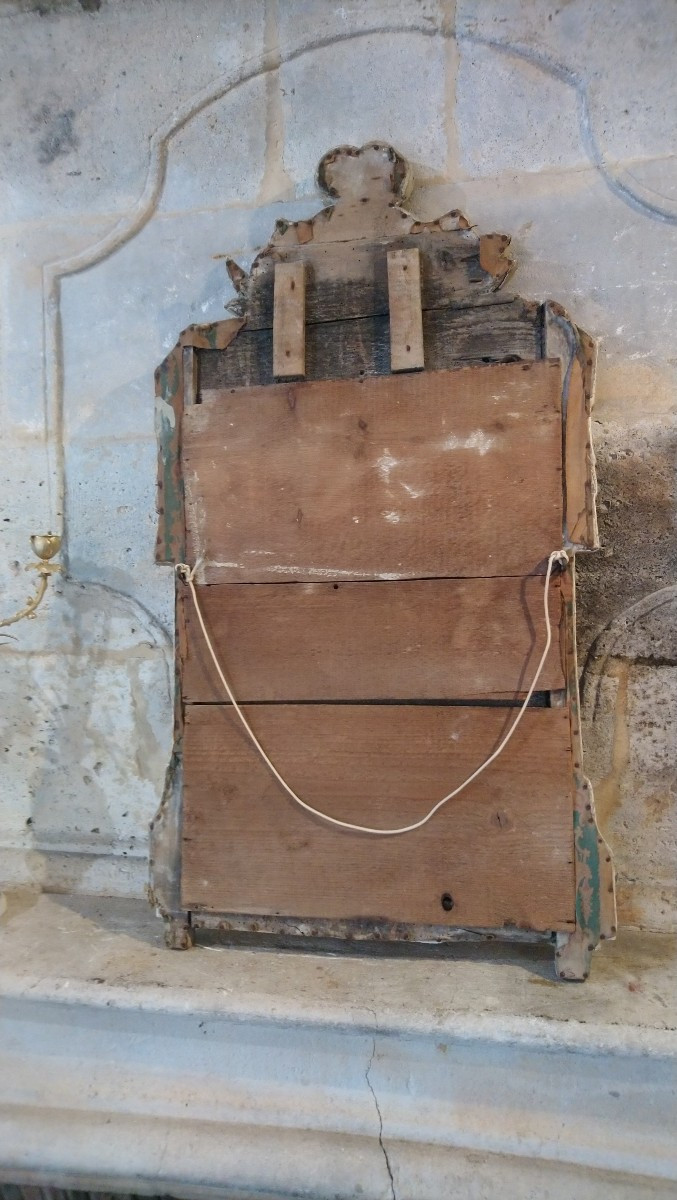 Lxvi Mirror From Provence, Late 18th/early 19th Century, Painted Wood -photo-6