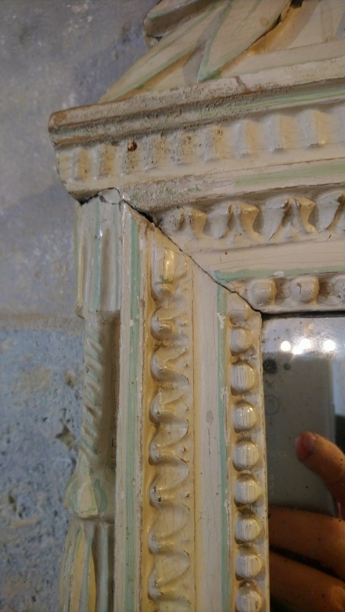Lxvi Mirror From Provence, Late 18th/early 19th Century, Painted Wood -photo-7